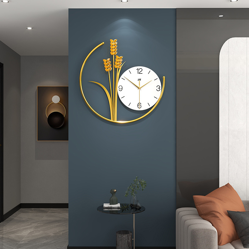 Internet celebridad reloj sala de estar simple moderno restaurante decorativo reloj montado en la pared hogar moda luz lujo creativo Reloj de pared popular