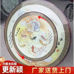 Extra Thick 304 Stainless Steel Round Table Induction Cooker Hot Pot Table One-Piece Thickeneded Rotating Dining Table Restaurant Foldableable Table