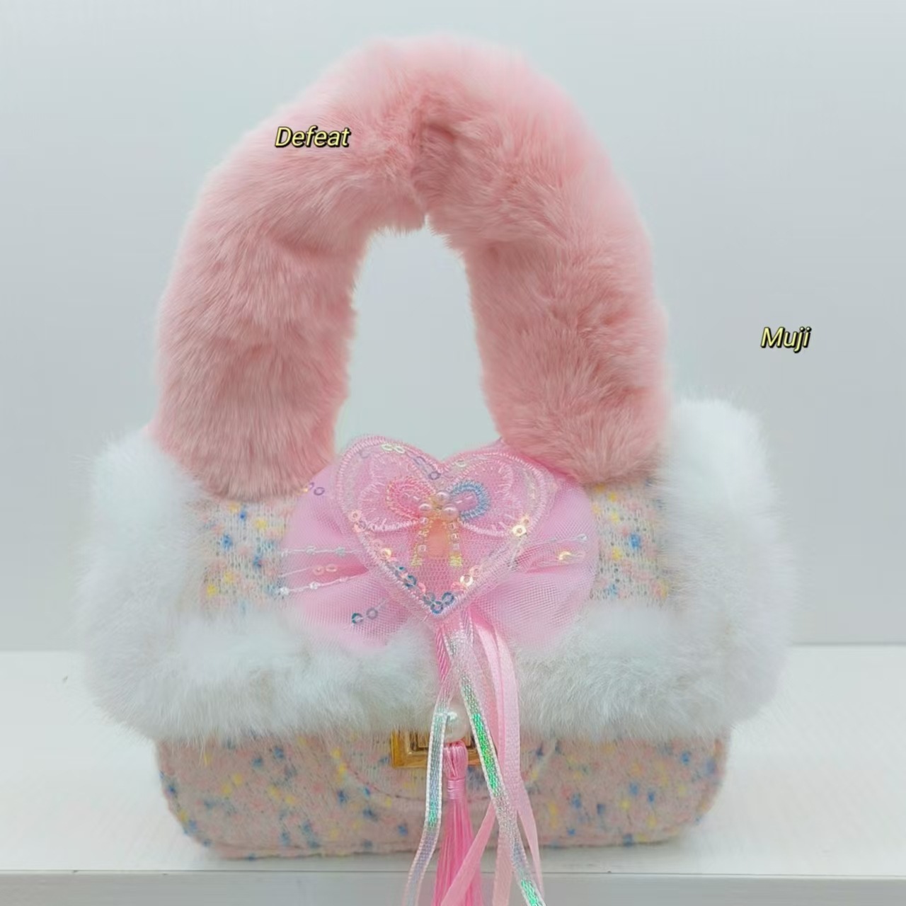 Bolsos de peluche de estilo nacional, bolsos de hombro para niños de moda extranjera, bolsos pequeños, bolsos de accesorios, bolsos de cambio