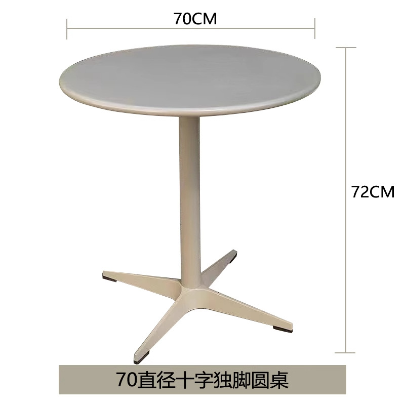 Mesa redonda de un solo pie con 70 senderos cruzados rectos