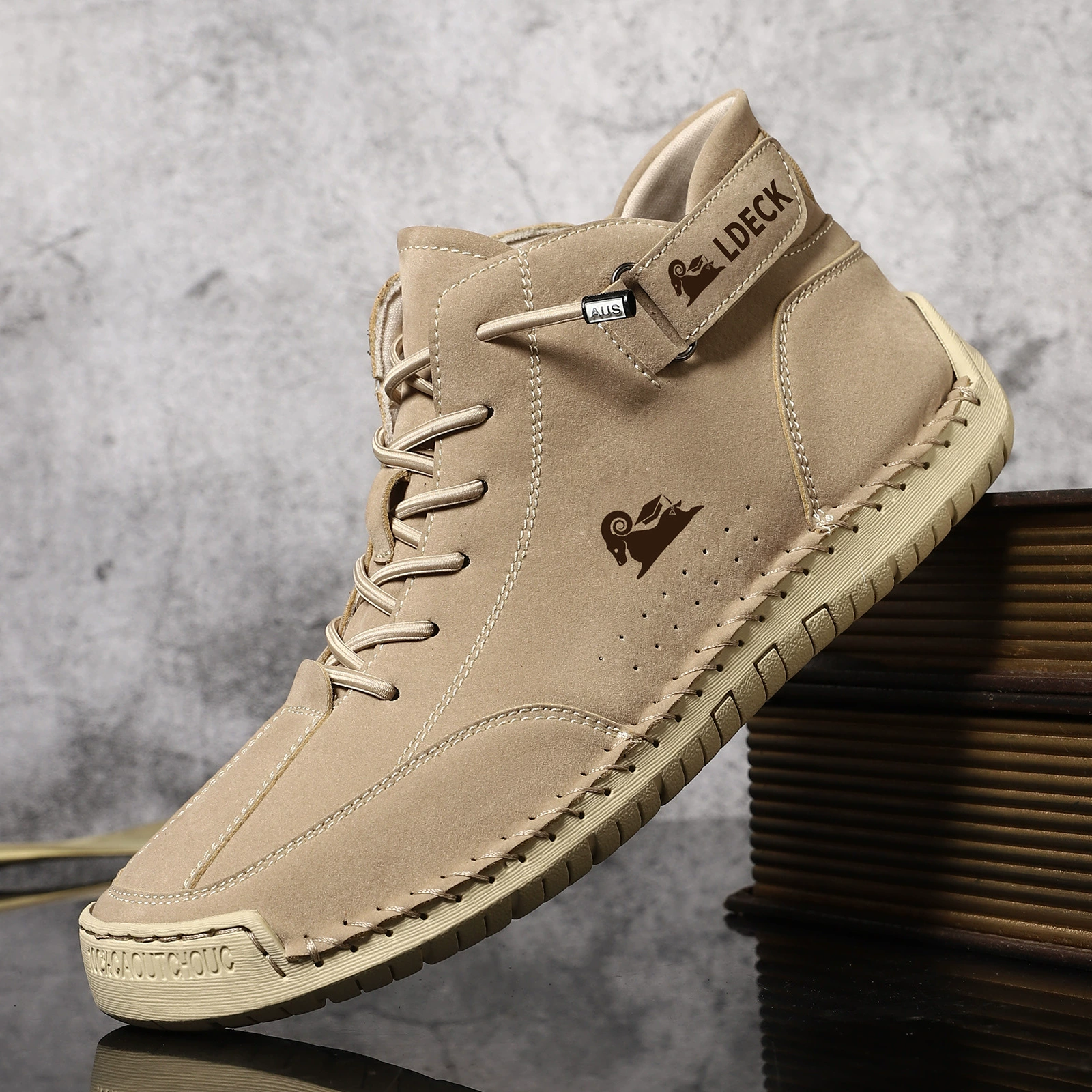 Независимая станция, трансграничная TEMU, популярные ботинки Martin ручной работы, Весенняя Мужская обувь с высоким верхом, мужские Новые повседневные короткие сапоги