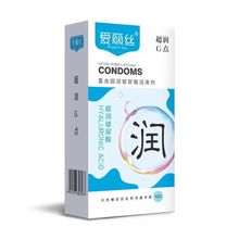 爱丽丝 天然橡胶胶乳男用避孕套 玻尿酸超润G点 超润虎牙12只装