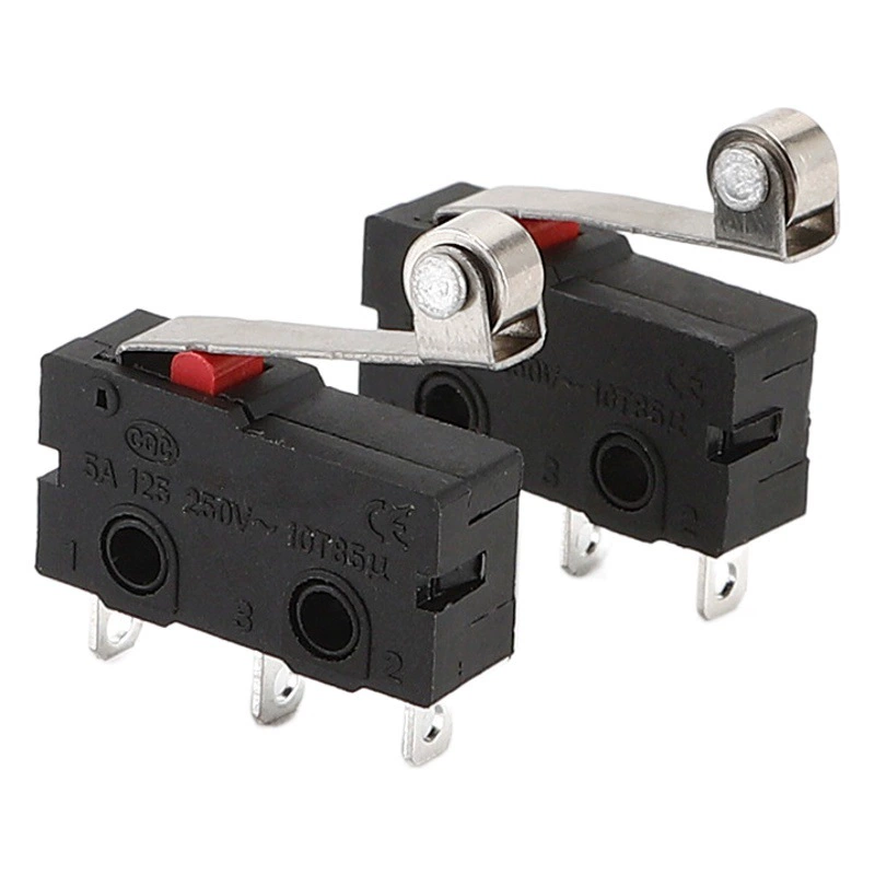 Микропереключатель KW12 концевой выключатель хода изогнутая ручка прямой шкив две ноги три фута легкий сенсорный микропереключатель