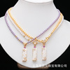 Genuine design bamboo fashionable necklace from pearl, chain for key bag  for friend, wholesale