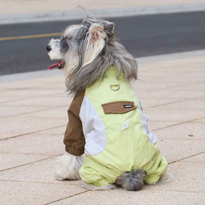 狗狗衣服秋冬户外探途防风四脚衣泰迪比熊小型犬冬季加厚四腿棉衣|undefined