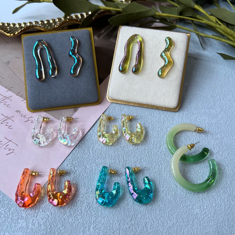 5g Weight Ear Studs Classification 1 Pair Quantity Daily Occasion Alloy Material U Shape Pattern Women'S Gender Plating Design Simple Style Style 1 Pair Simple Style U Shape Alloy Plating Women's Ear Studs 4