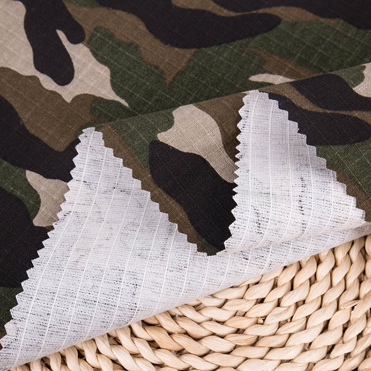 Nuevo diseño anti-desgarro cuadrado 100% algodón uniforme de caza tela de camuflaje