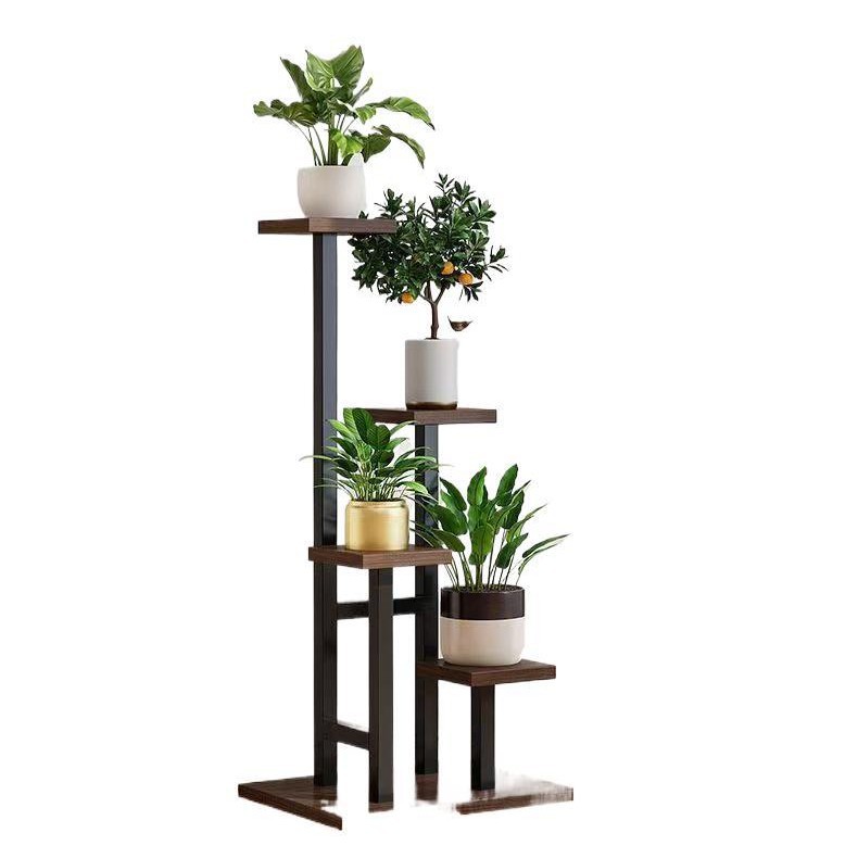 Balcón móvil estante de flores sala de estar tipo piso de hierro forjado estante de almacenamiento estante de plantas multicapa soporte de maceta suculenta image 6