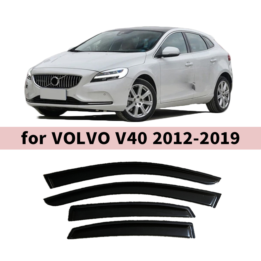 Volvo Window Visors Rain Guards for VOLVO V40 2012-2019, Thickened (Rain shield) - for-volvo-v40-2012-20194pcs