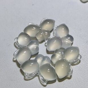 Natural Litchi Frozen High Ice White Agate Butterfly Accessories DIY Handmade Bracelet Necklace Pendant Wings Accessories Wholesale
