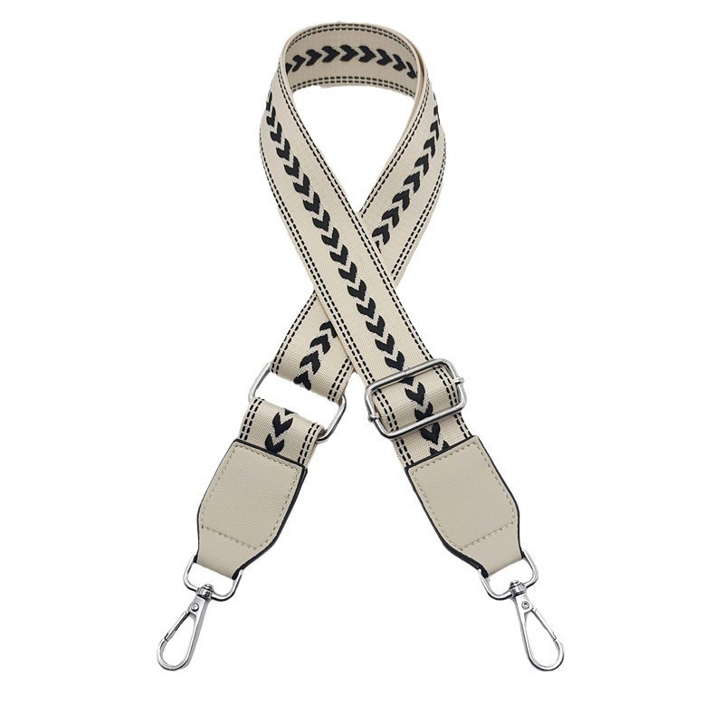 creamy-white rice white with leather silver hook