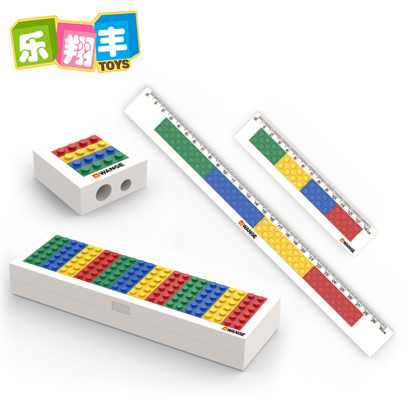 Wange 6901-04 Building Blocks Pencil Box Ruler Pencil Shaver Learning Supplies Children's Creative Stationery Wholesale Wange 6901-04 Building Blocks Pencil Box Ruler Pencil Shaver Learning Supplies Children's Creative Stationery Wholesale