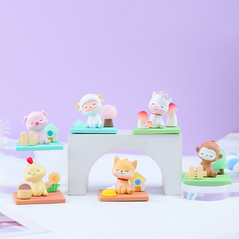 Student Gifts Desk Decoration Small Ornaments Forest Paradise Cute Pet Unicorn Doll Doll Children's Gifts
