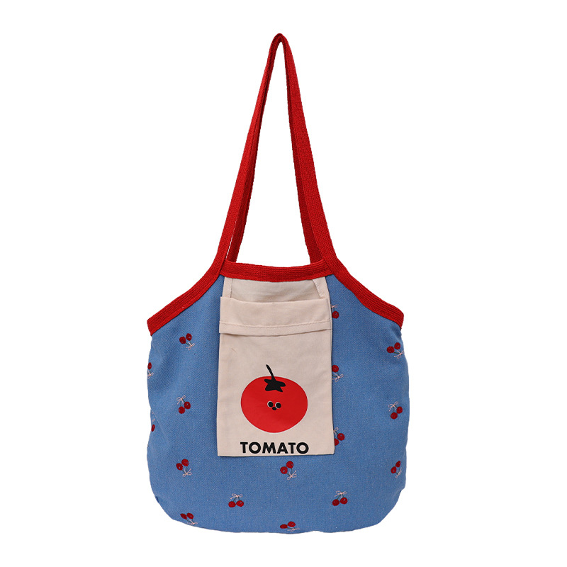 Denim Cherry with Blue Check