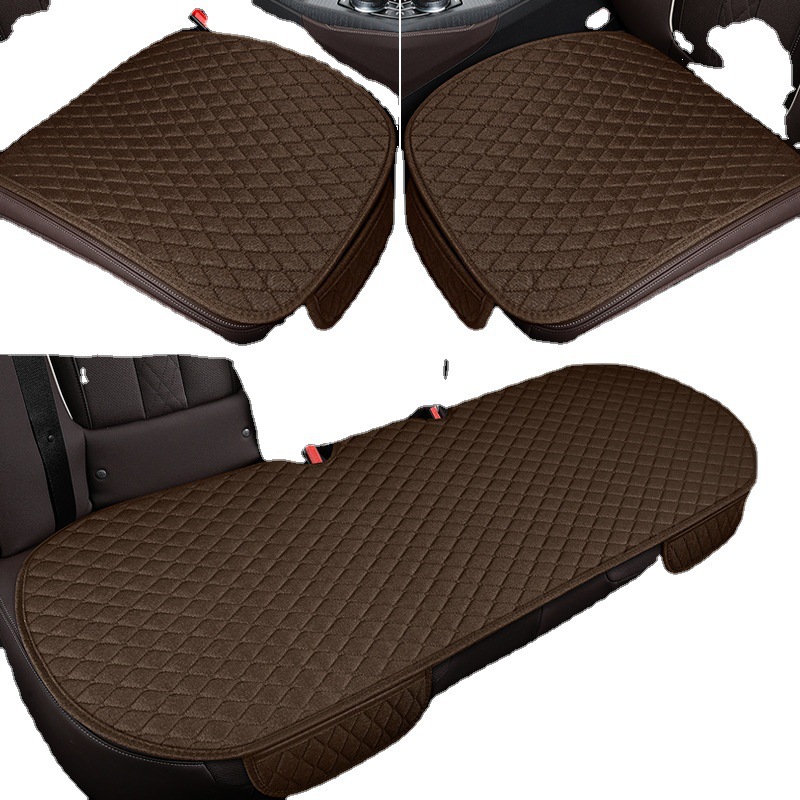 Asiento de coche cojín respaldo asiento de coche cojín universal Lino transpirable asiento cojín cuatro estaciones fácil de limpiar cubierta de asiento de coche