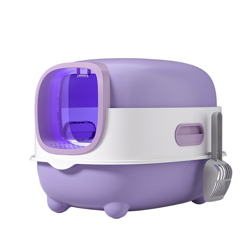 Caja de arena para gatos desinfección desodorante completamente cerrado gato de gran tamaño inodoro gato cuenca extra grande a prueba de salpicaduras al por mayor