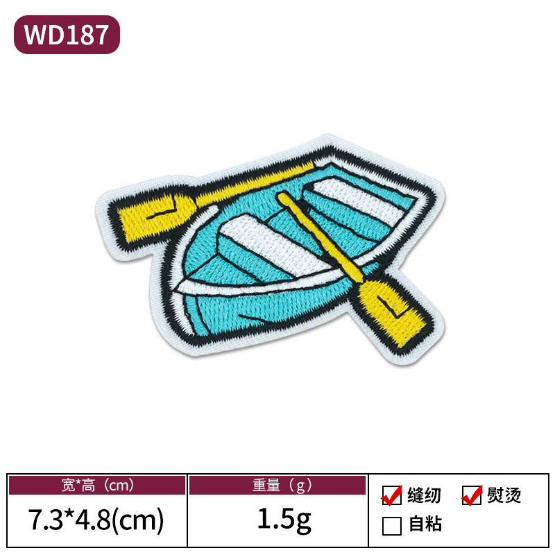 Verano vacaciones de playa tema bordado pegatinas de tela bikini soleado playa estilo hawaiano Patch Zhangzai