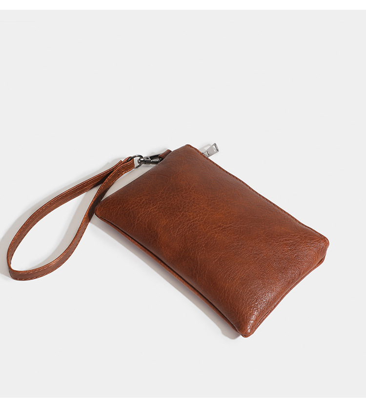 Casual, Daily Occasion Pu Leather Material Women's Solid Color Pu Leather Zipper Coin Purses