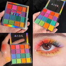 彩色眼影盘16色花仙子盘舞台妆创意妆珠光哑光欧美风彩妆蓝色炫彩