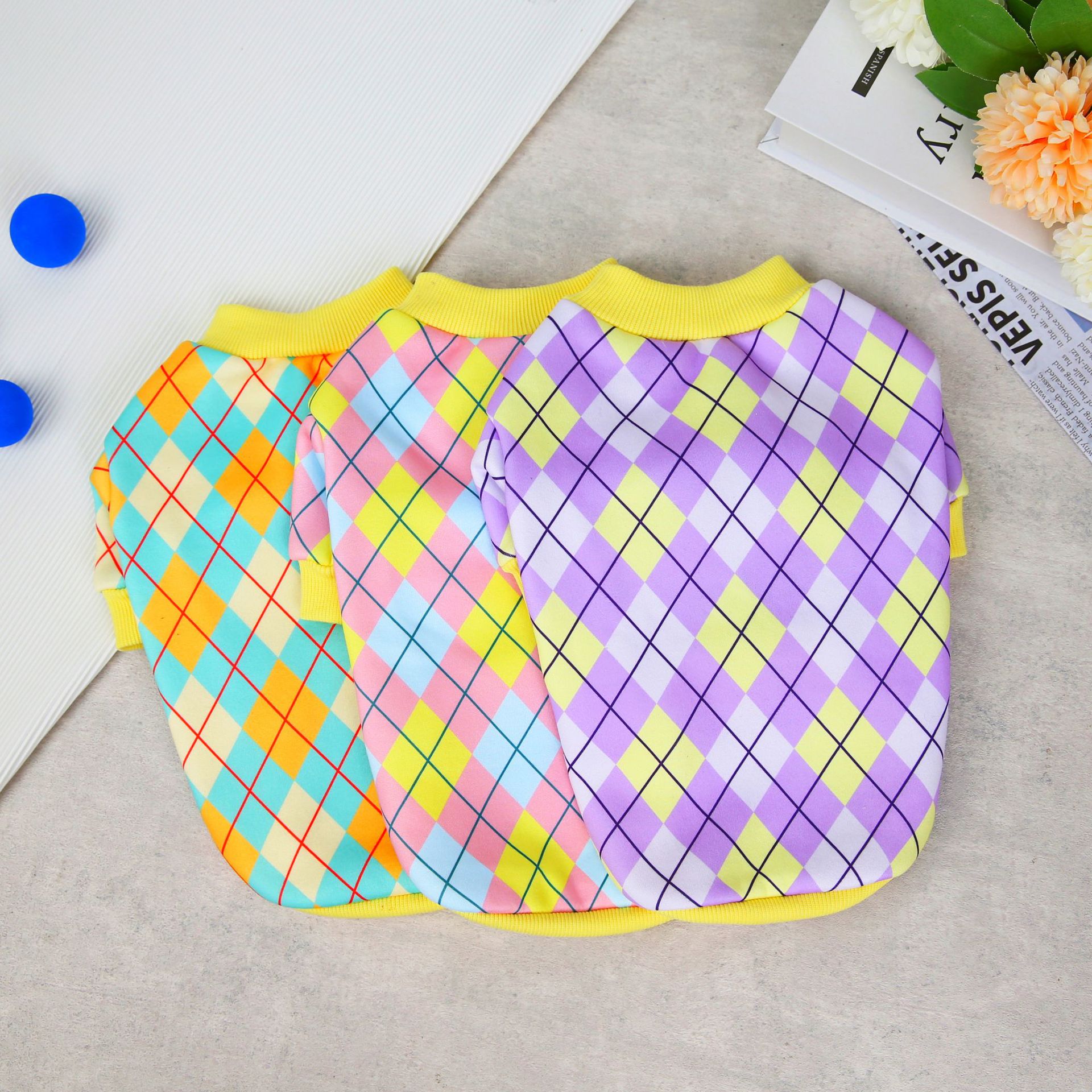 2022韩版经典格子卫衣