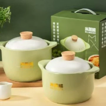 米莱熊 4,5 литра 6 литровая кастрюля здоровая кастрюля для приготовления каш и супов бытовая термостойкая керамическая кастрюля столовая посуда