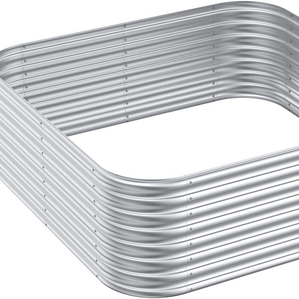 跨境亚马逊椭圆形自由组合9合一镀锌板花园床  240*60*29规格花盆