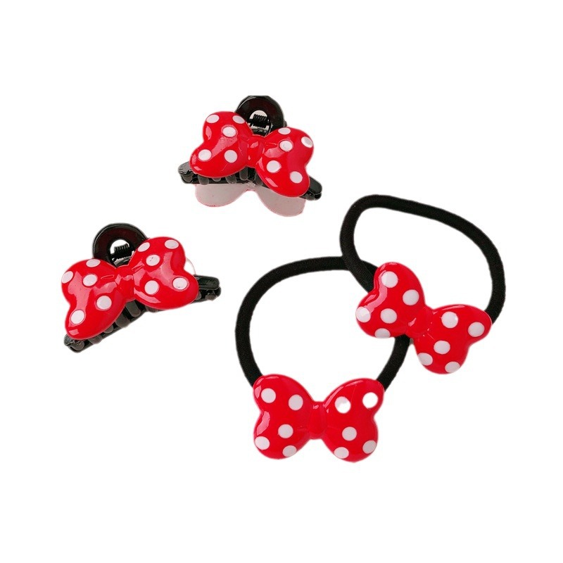 Corda de cabello de arco de punto de onda rojo princesa cabeza encantadora chica atada banda elástica de cabello de alta elasticidad joyería para el cabello