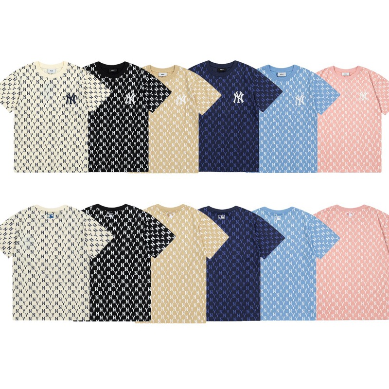 高バージョン MLB Tシャツ 夏新作 レトロ老眼 フルプリント NYレタープリント カジュアル 男女兼用 カップル 半袖|undefined