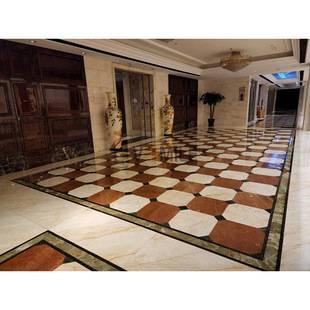Luxury Floral Natural Stone Mixed color Marble flooring