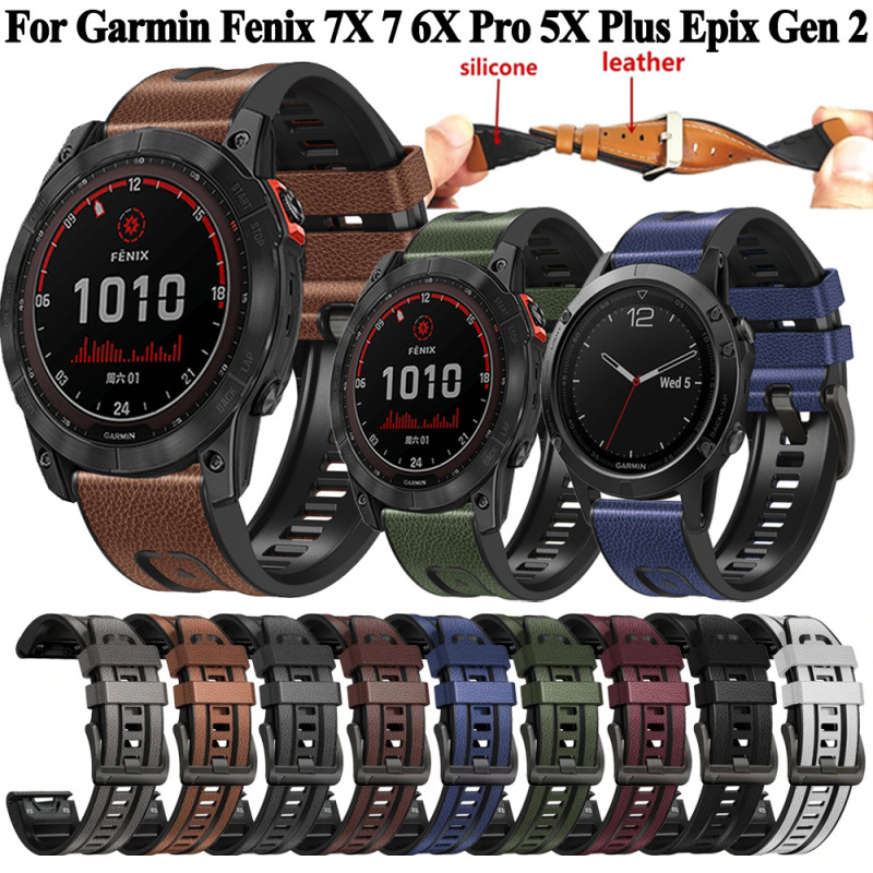 26mm 22mm Silicone Leather Quick-release Strap for Jiaming Fenix 7X 7Pro 6Epix 945 Wristband 26mm 22mm Silicone Leather Quick-release Strap for Jiaming Fenix 7X 7Pro 6Epix 945 Wristband