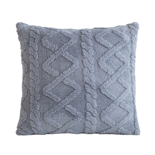 Modern simple double-sided taffeta cushion cover cross-border autumn and winter plush pillow bedside waist pillow living room sofa cushion