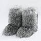 European and American boots children's winter warm thickness non-slip Shibuya Mao Mao boots mid-tube stylish snow boots