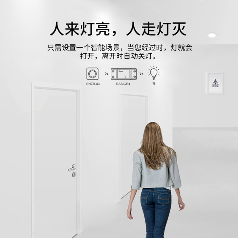 SONOFF BasicR2 WIFI inalámbrico de control remoto interruptor de sincronización de la lámpara eléctrica Modificación de piezas APLICACIÓN móvil remoto de voz