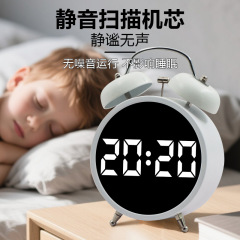 学生を強力に目覚めさせる目覚まし時計、特別な目覚ましツール、LED電子ディスプレイ、機械式ベル、超大音量の目覚まし時計
