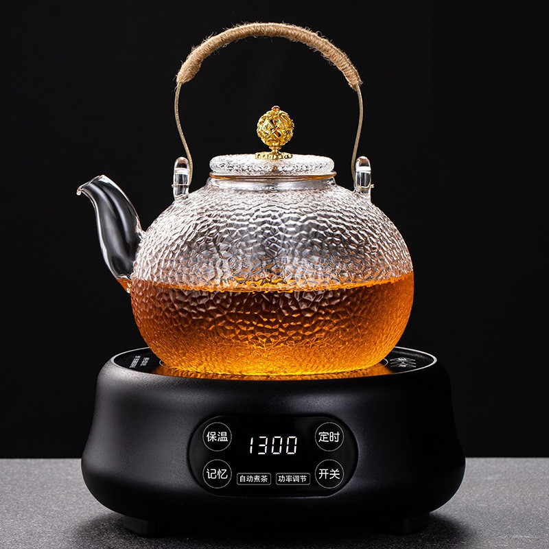 铜把提梁壶家用高硼硅茶壶加厚玻璃煮茶壶提梁泡茶电陶炉煮茶带过