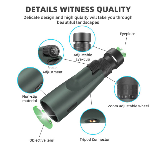 Live Streaming Telephoto Spotting Scope 10-30x50 for Concerts with Low-Light Night Vision