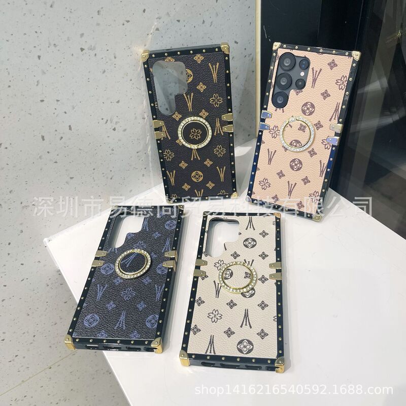 Foreign Trade Brand Suitable for Samsung S26Ultra European and American Classic Leather Texture Phone Case S26Plus Samsung S25 Trendy Brand Foreign Trade Brand Suitable for Samsung S26Ultra European and American Classic Leather Texture Phone Case S26Plus Samsung S25 Trendy Brand
