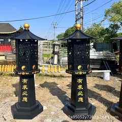 寺庙不锈钢油灯落地长明灯大型寺庙宗祠户外圆形铸铁室外防风油灯