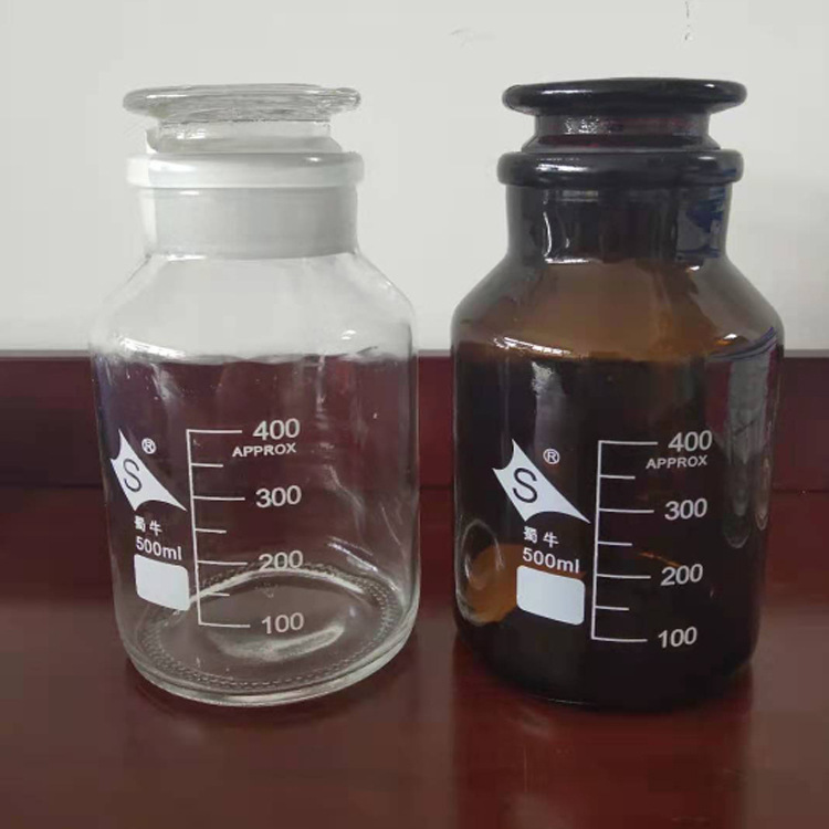 蜀牛白色棕色大口广口试剂瓶大口试剂瓶 白大口棕大口试剂瓶