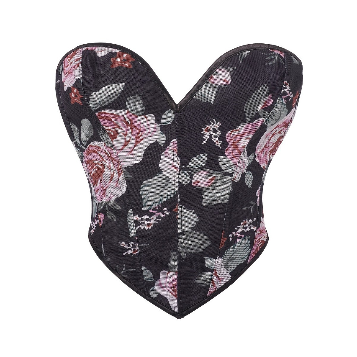 Flor de impresión negra, cintura de cintura, corte, vestimenta de cuerpo, Aliexpress, suministro transfronterizo