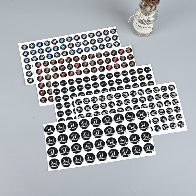 Customized Self-Adhesive Crystal Glue Labeling Car Logo Logo Glue English Letters Free Design and Free Shipping