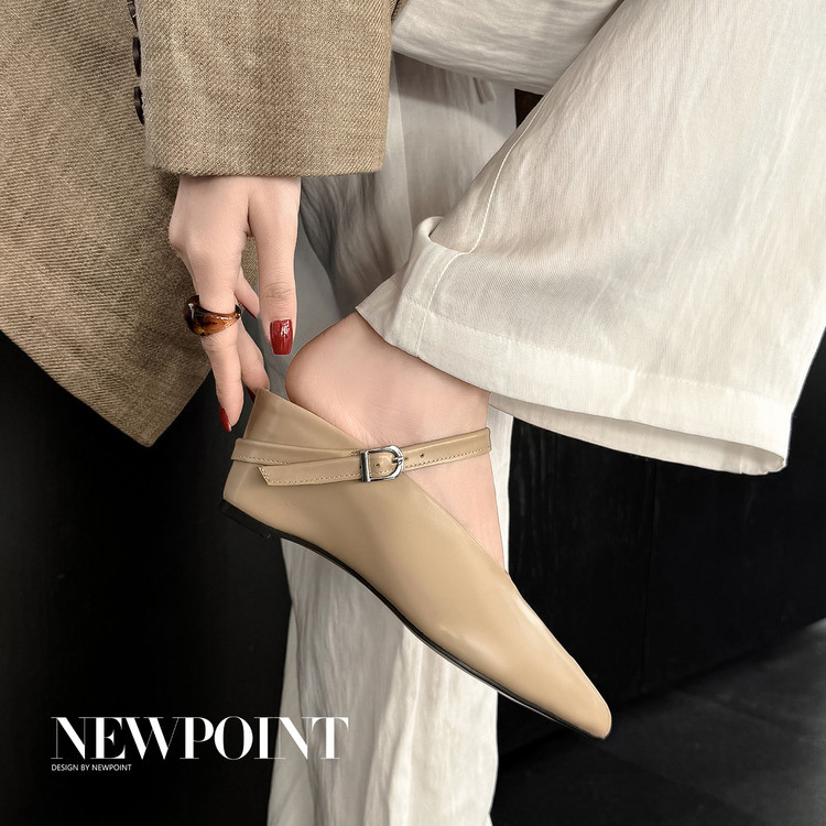 Sandal nữ hở mũi gót nêm cao da bò tăng chiều cao quai ngang — màu đen, màu trắng, màu mơ chi tiết 54