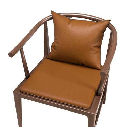 Master's chair cushion solid wood dining chair tea chair cushion Chinese sofa chair seat cushion leather waterproof ass cushion red wood round chair