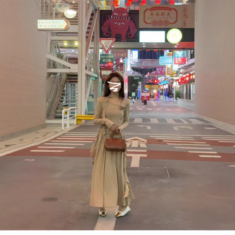 2025新款法式长袖连衣裙子女秋季穿搭一整套感小个子长裙套装女装|undefined