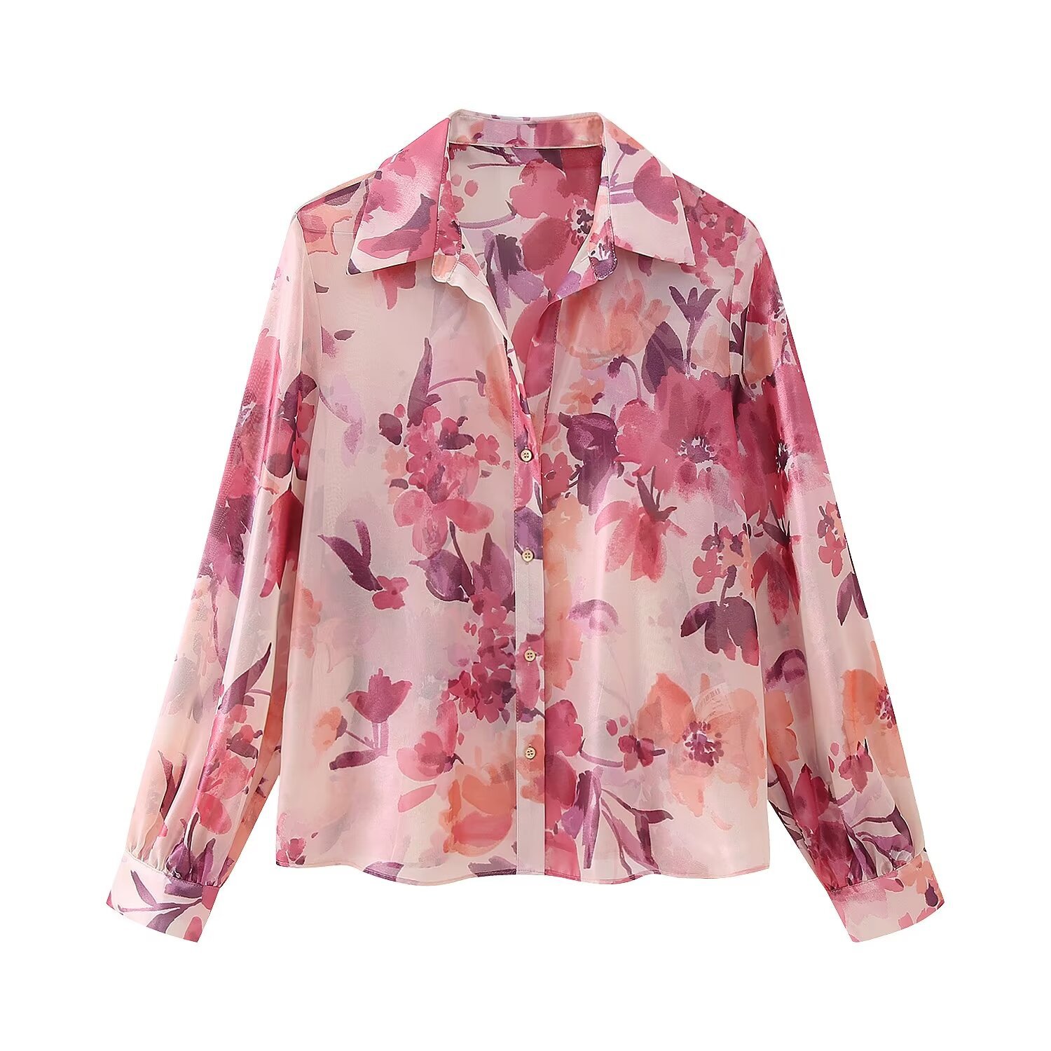 ZR Donna Casual Style 2024 Primavera Nuovo Vestito Stampato a Fiori_voghion.com