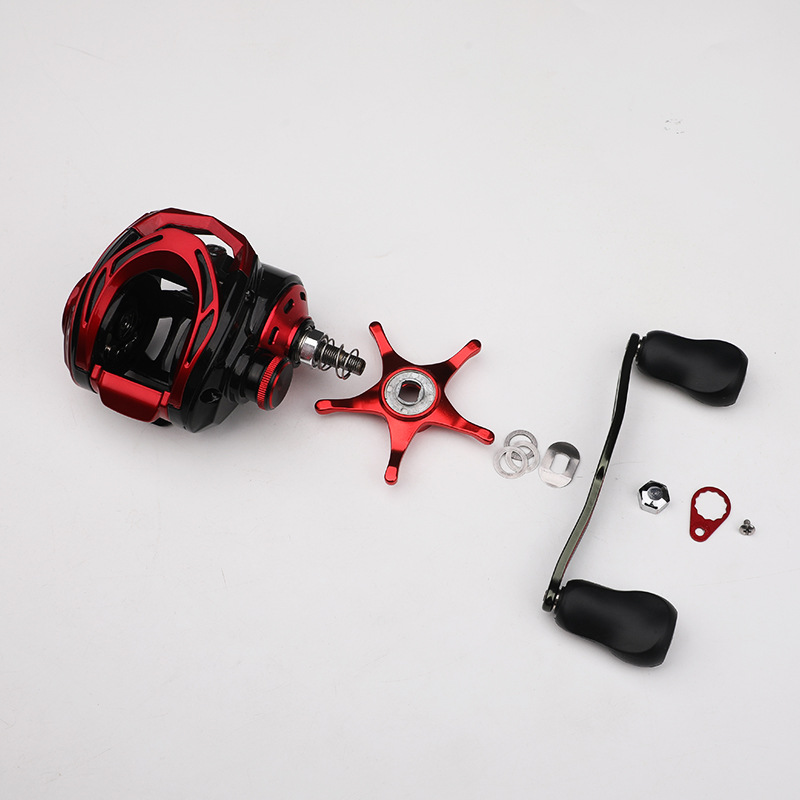 2021 nueva rueda de gota de agua Luya estrella descarga llave de freno de estrella material metálico carrete de pesca modificación fábrica al por mayor