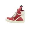 Inverted triangle red leather surface