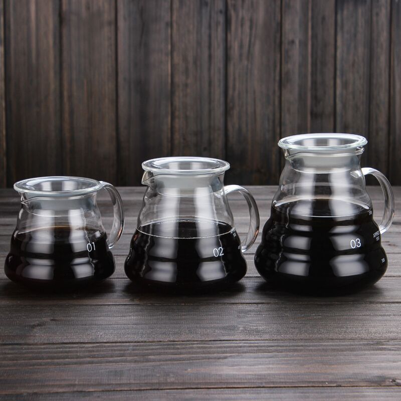 alta borosilicona resistente al frío y al calor tetera de café de vidrio tetera de nubes tetera doméstica herramienta para compartir tetera simple de infusión de viento