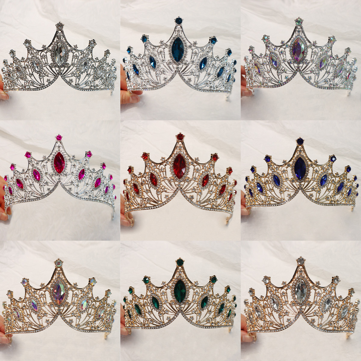 220g Weight Princess Women's Crown Alloy Inlay Crown