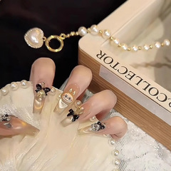 【ラブブ】純ハンドメイド ウェアラブルネイル バタフライスマイル キャットアイ アドバンスライトセラピー 純ハンドメイド ネイルアートシール 10枚入